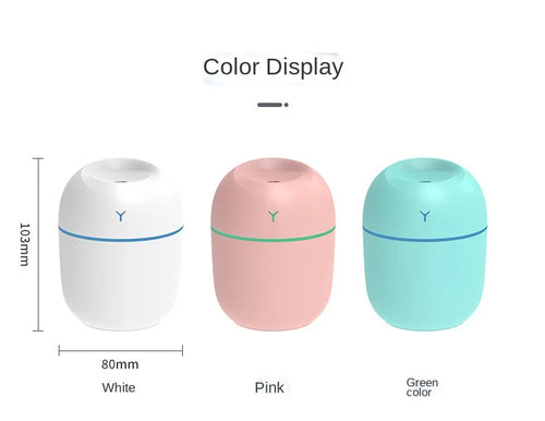 AromaGlow Mini Ultrasonic Humidifier & USB Diffuser